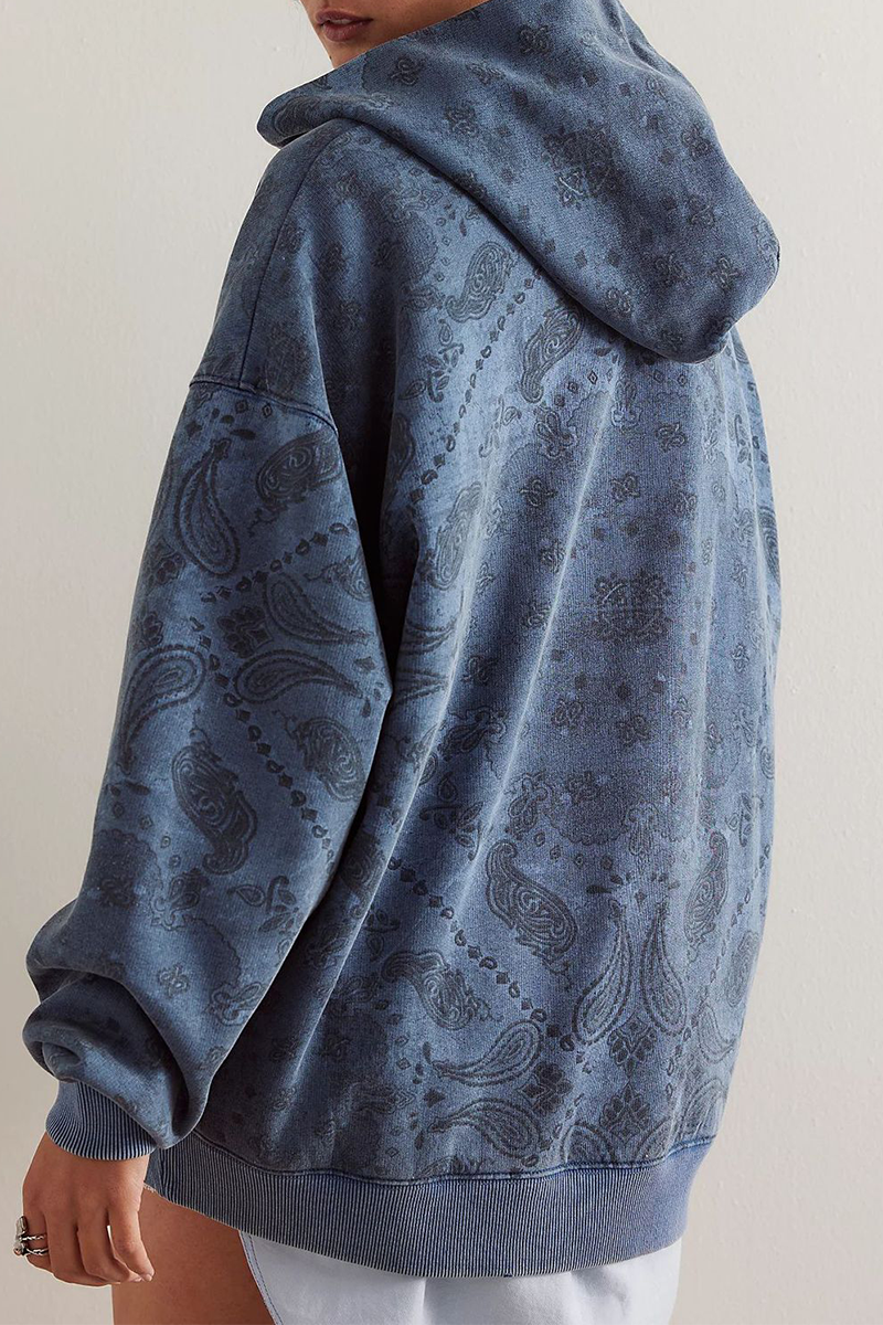 Street Flowers Snakeskin Print Leopard Pocket Hoodies(5 Colors)