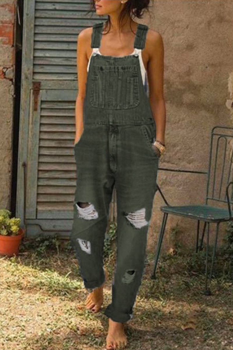 Ripped Harlan Jumpsuits(3 Colors)