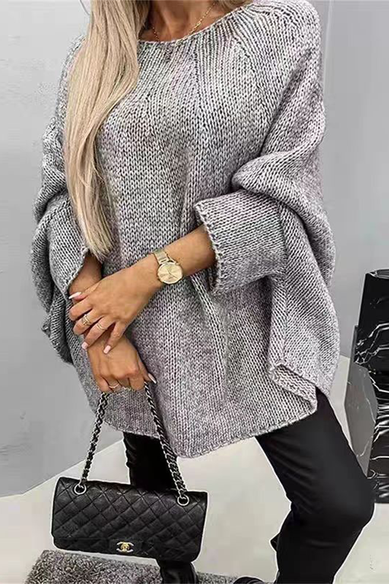 Daily Patchwork O Neck Sweaters(5 Colors)