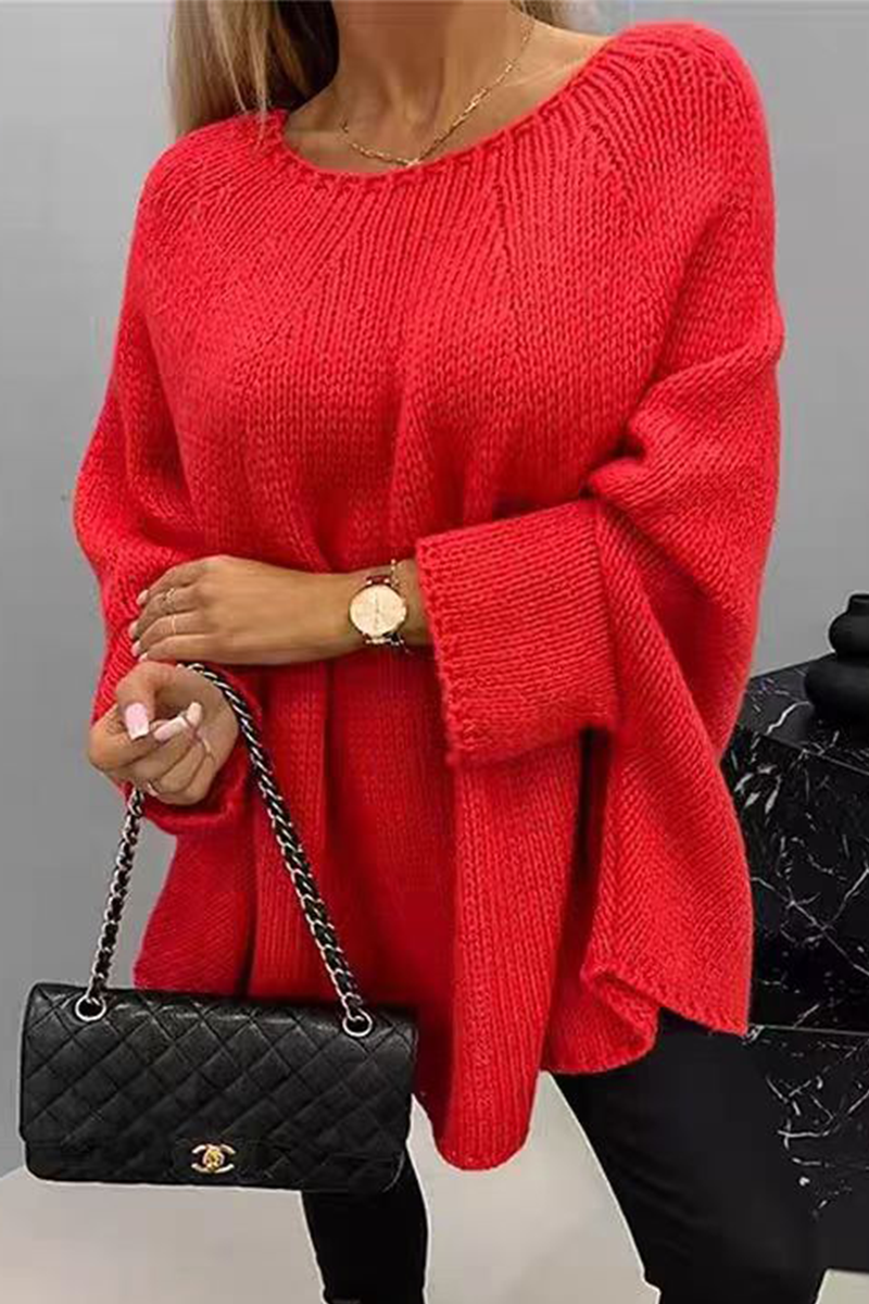 Daily Patchwork O Neck Sweaters(5 Colors)