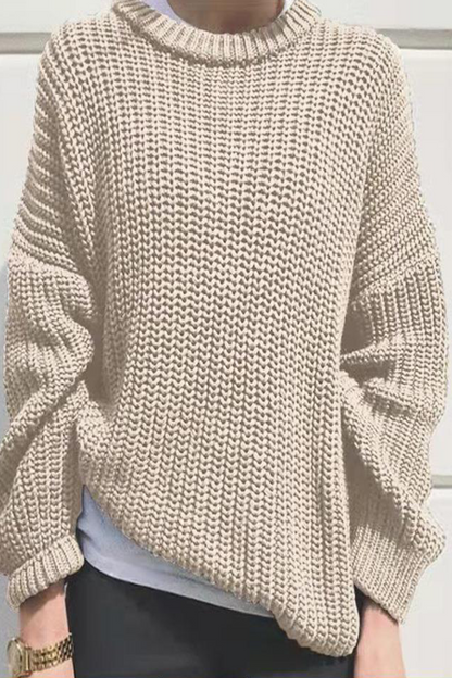 Daily Weave O Neck Sweaters(7 Colors)
