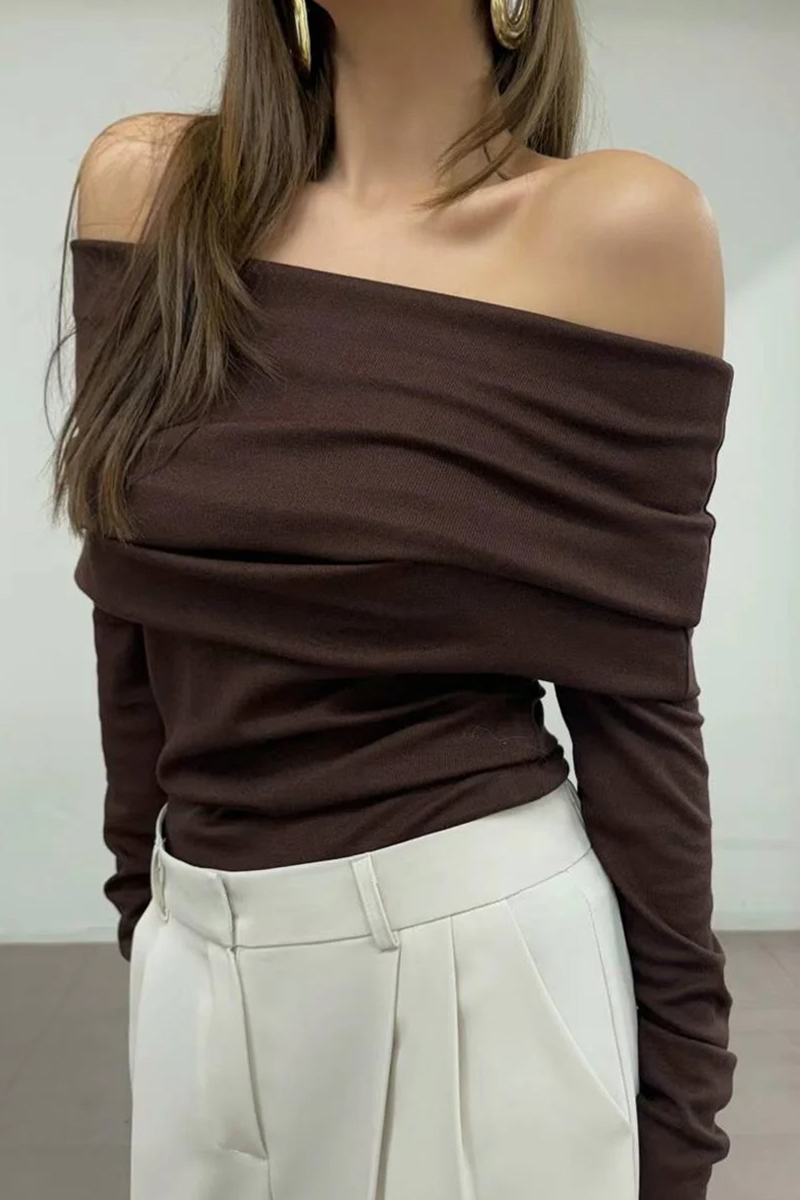 Ruched Off Shoulder Sweaters(5 Colors)