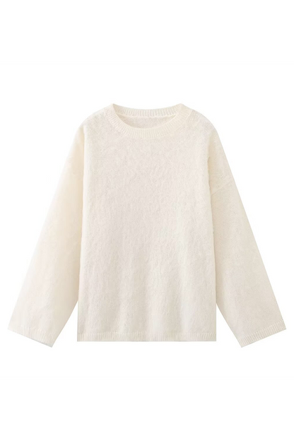Daily Fluffy O Neck Sweaters
