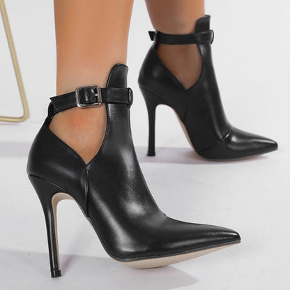 Hollow Out Pointed Shoes (heel Height 4.33in)
