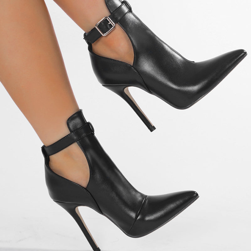 Hollow Out Pointed Shoes (heel Height 4.33in)