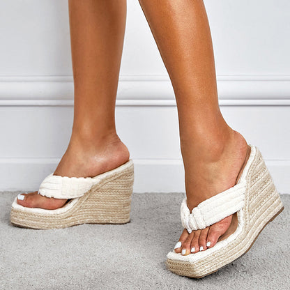 Daily Patchwork Square Wedges Shoes (heel Height 5.13in)