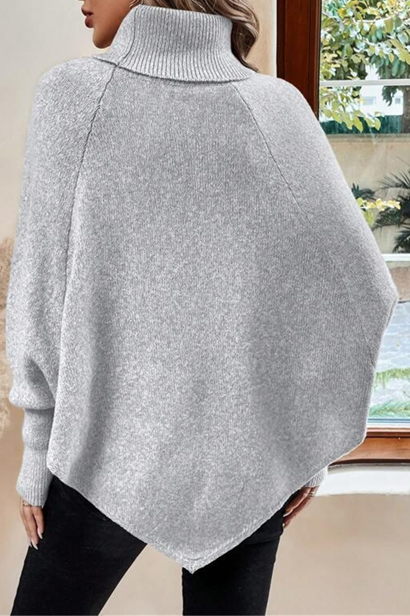 Buttons Weave Turtleneck Sweaters(3 Colors)