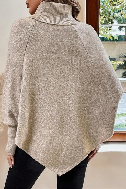 Buttons Weave Turtleneck Sweaters(3 Colors)