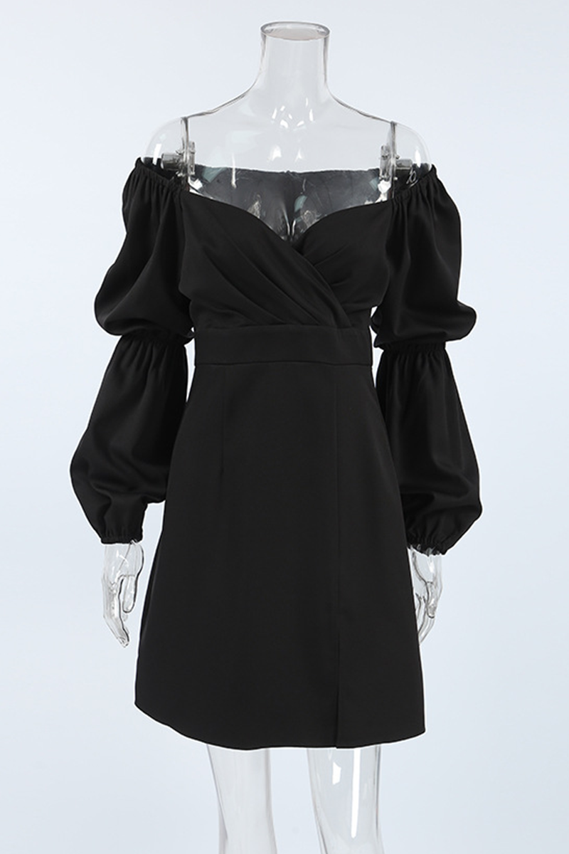 Slit Ruched V Neck Waist Skirt Dresses