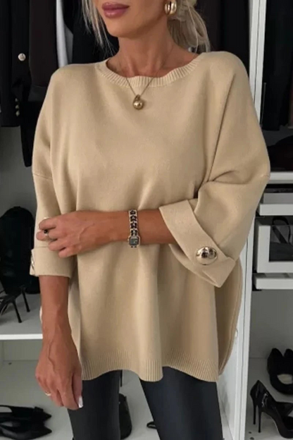 Color Weave O Neck Sweaters(5 Colors)