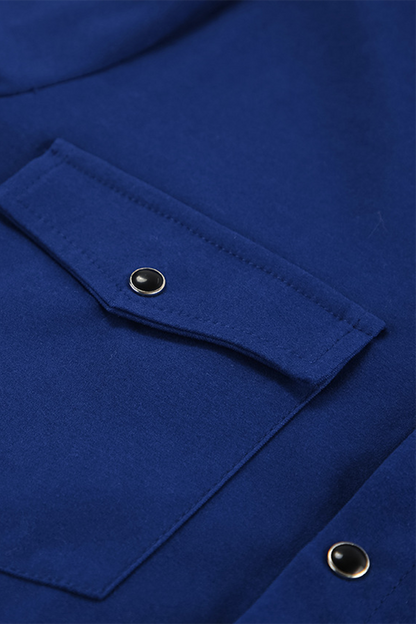 Daily Buttons Turndown Collar Blouses