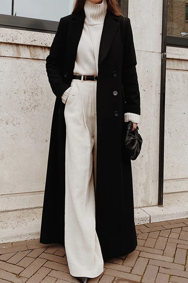 Street Buttons Cardigan Turndown Collar Outerwear