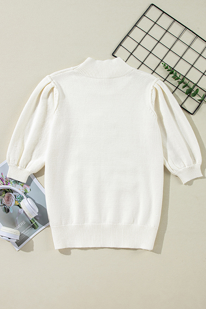 Christmas Tree Sequins Patchwork Half a Turtleneck Sweaters