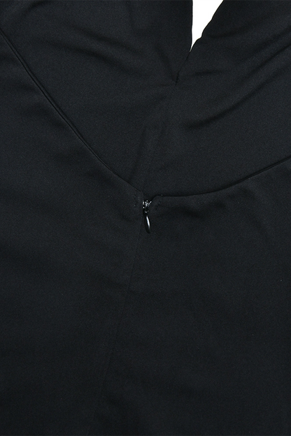 Buckle Backless Turndown Collar One Step Skirt Dresses(3 Colors)