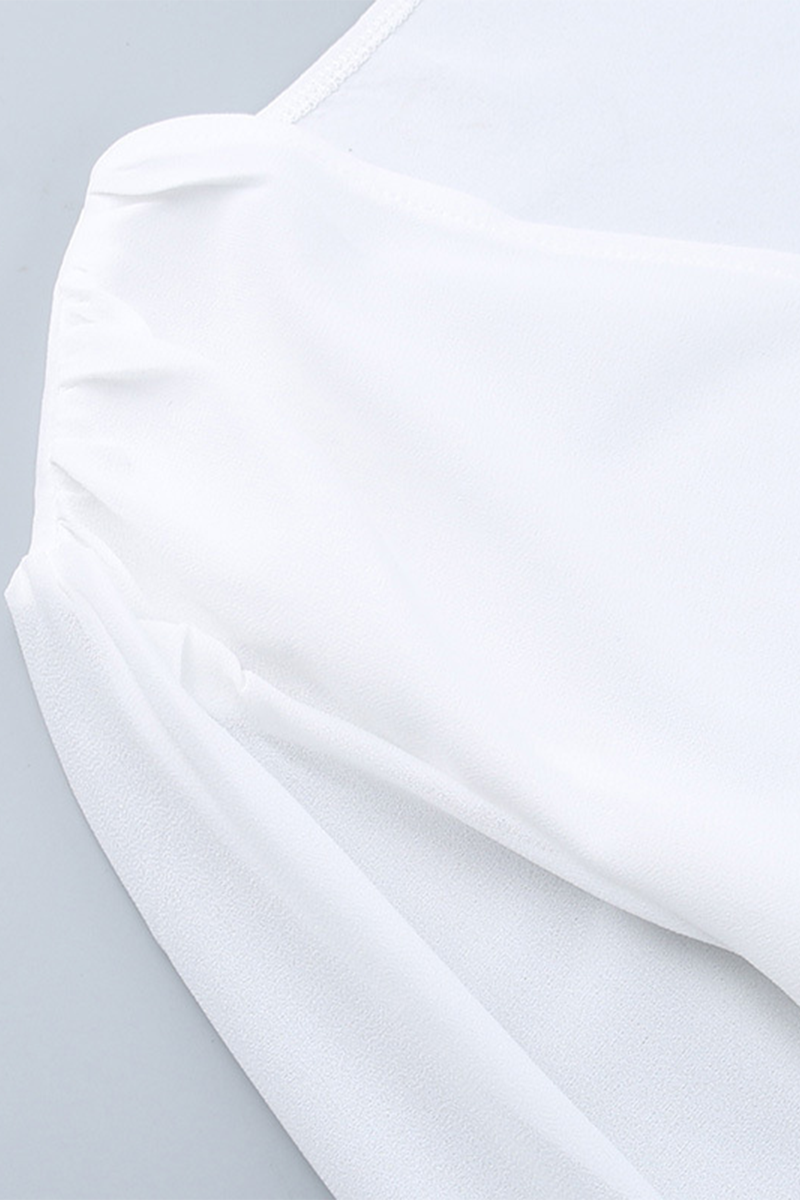 Ruched V Neck Wrapped Skirt Dresses