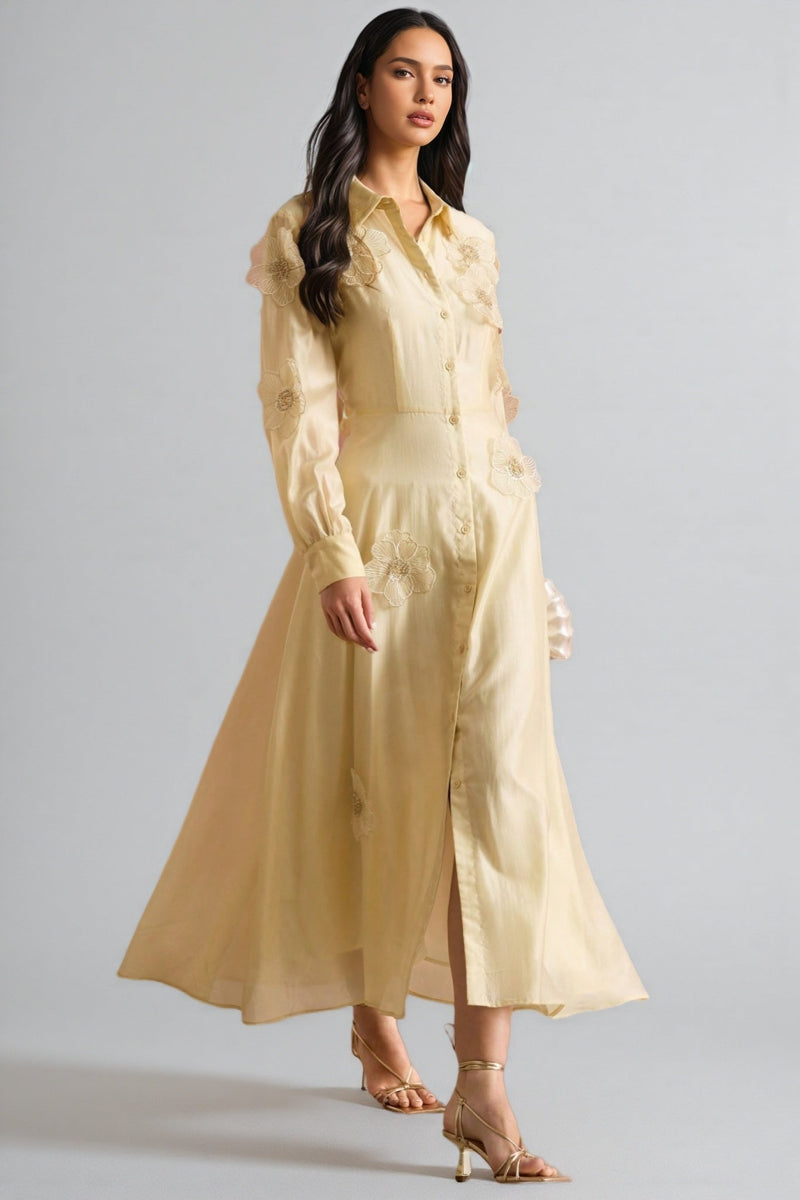 Charlaf Lace Flower Maxi Dress