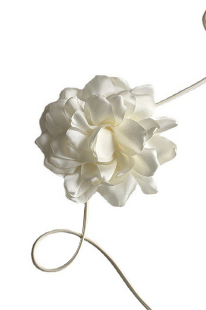Irregular Stringy Selvedge Flower Shape O Neck Blouses