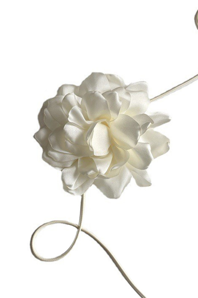 Irregular Stringy Selvedge Flower Shape O Neck Blouses
