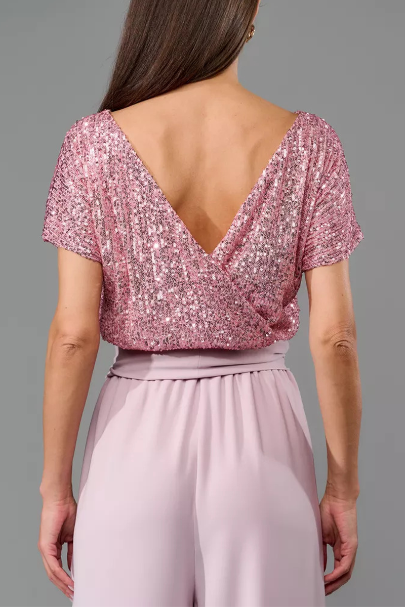 Daily Sequins Strap Design O Neck Loose Jumpsuits(5 Colors)