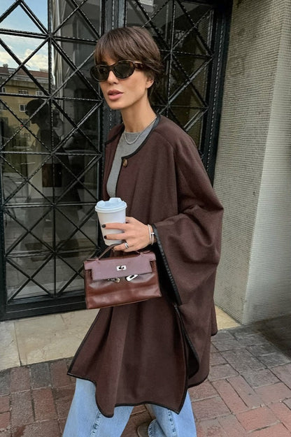 Batwing Sleeve Coat