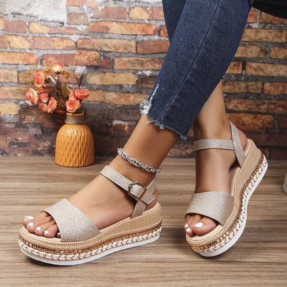 Silver Zipper Hollow Sandals