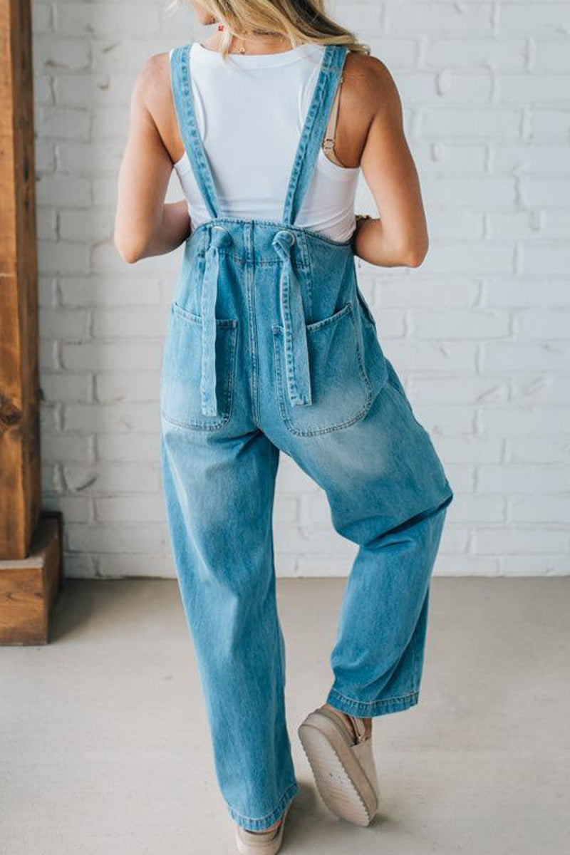 Straps Washing Water Jumpsuit