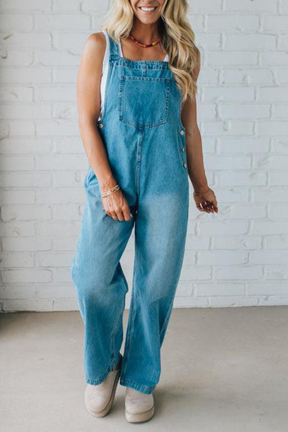 Straps Washing Water Jumpsuit