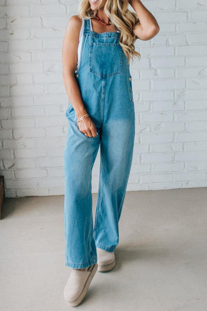 Straps Washing Water Jumpsuit