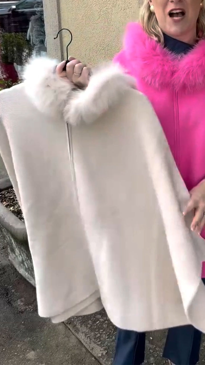 Fur Collar Color Coat