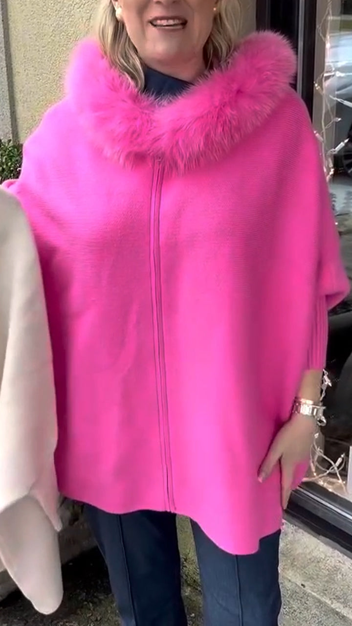 Fur Collar Color Coat