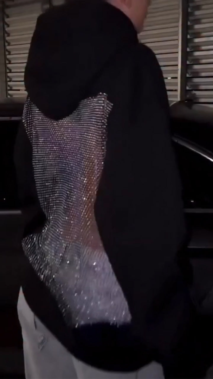 Hooded Hollow Mesh Sweatshirt