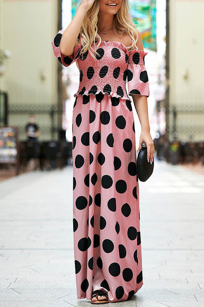 Elastic Temperament Polka Dot Printed Skirt