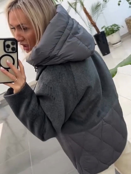 Lapel Splicing Fake Two-piece Coat
