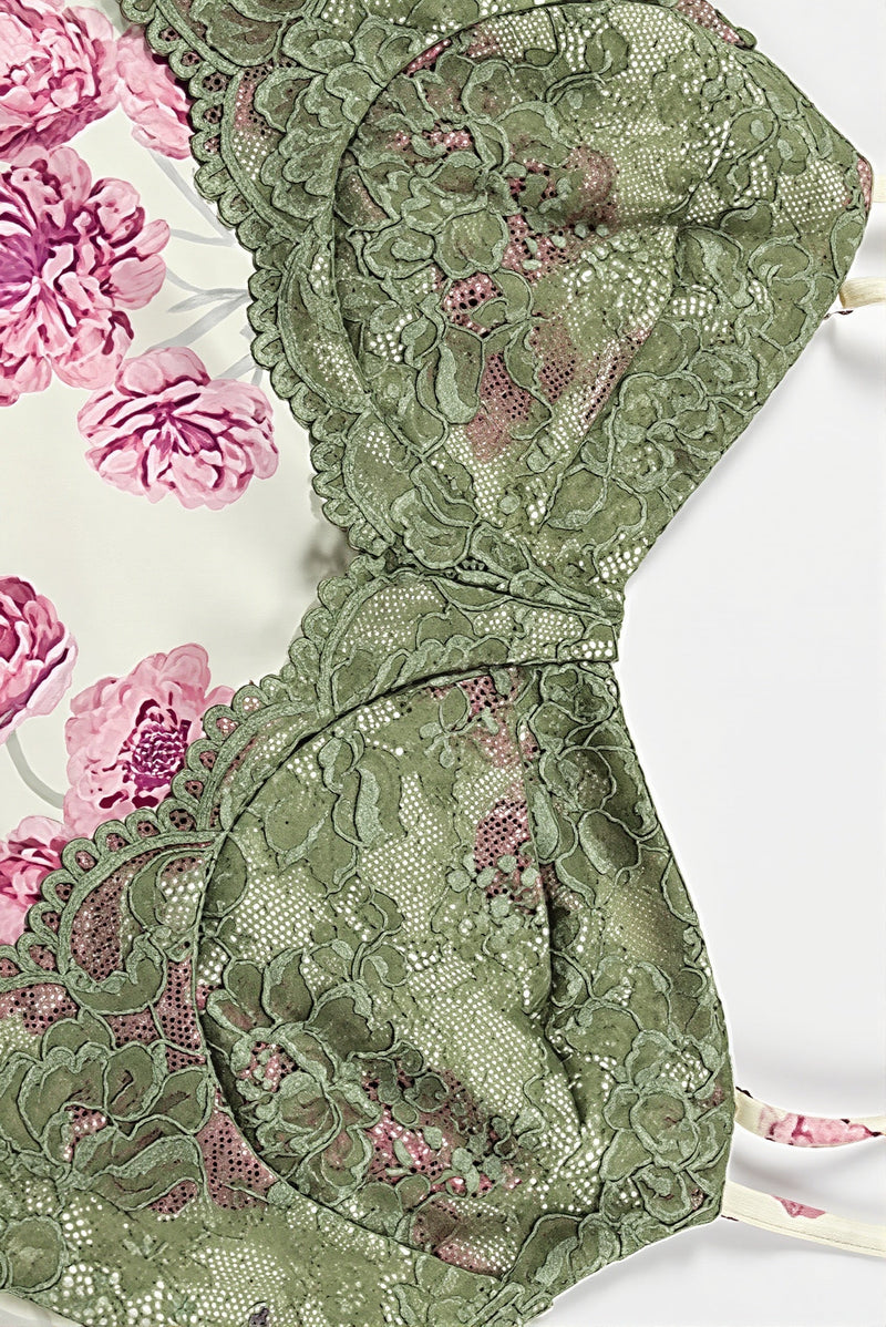 Contrast Lace Cami Maxi Dress