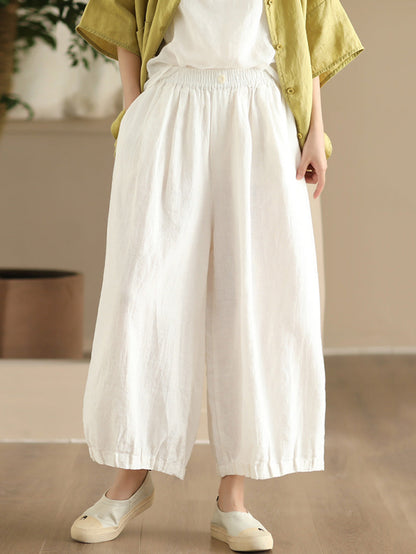 Summer Linen Wide-leg Pants Fd038