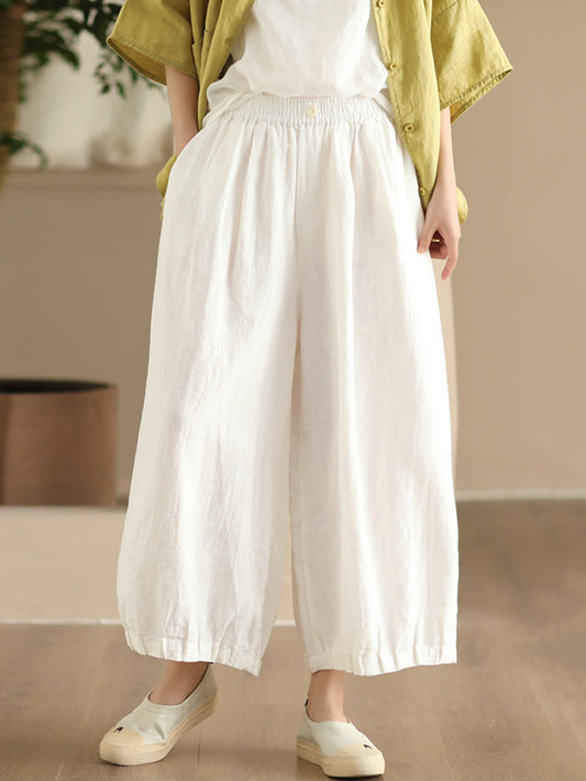 Summer Linen Wide-leg Pants Fd038