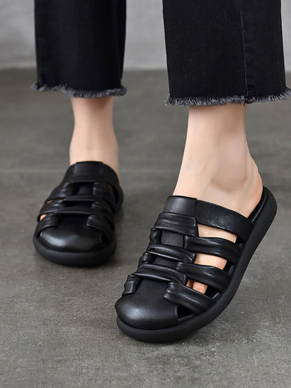 Sandals Summer Genuine Leather