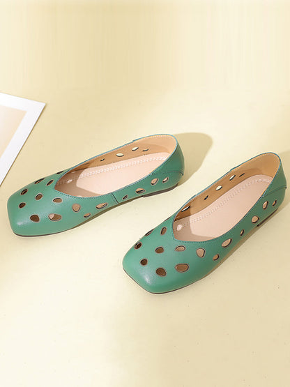 Summer Leather Cotout Soft Shoes Ty1038