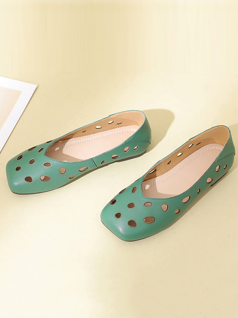 Summer Leather Cotout Soft Shoes Ty1038