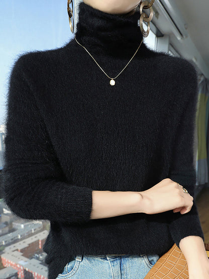 Autumn Turtleneck Wool Soft Warm Knit Sweater Av1029