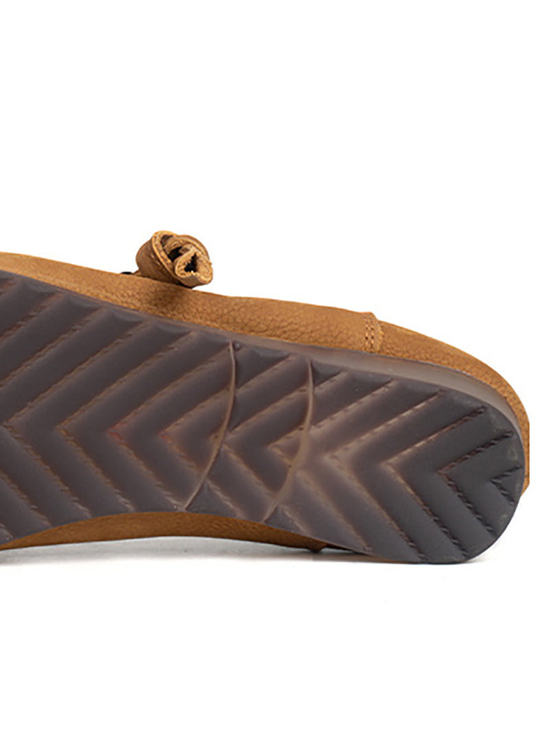 Soft Leather Cutout Shoes Xx1053