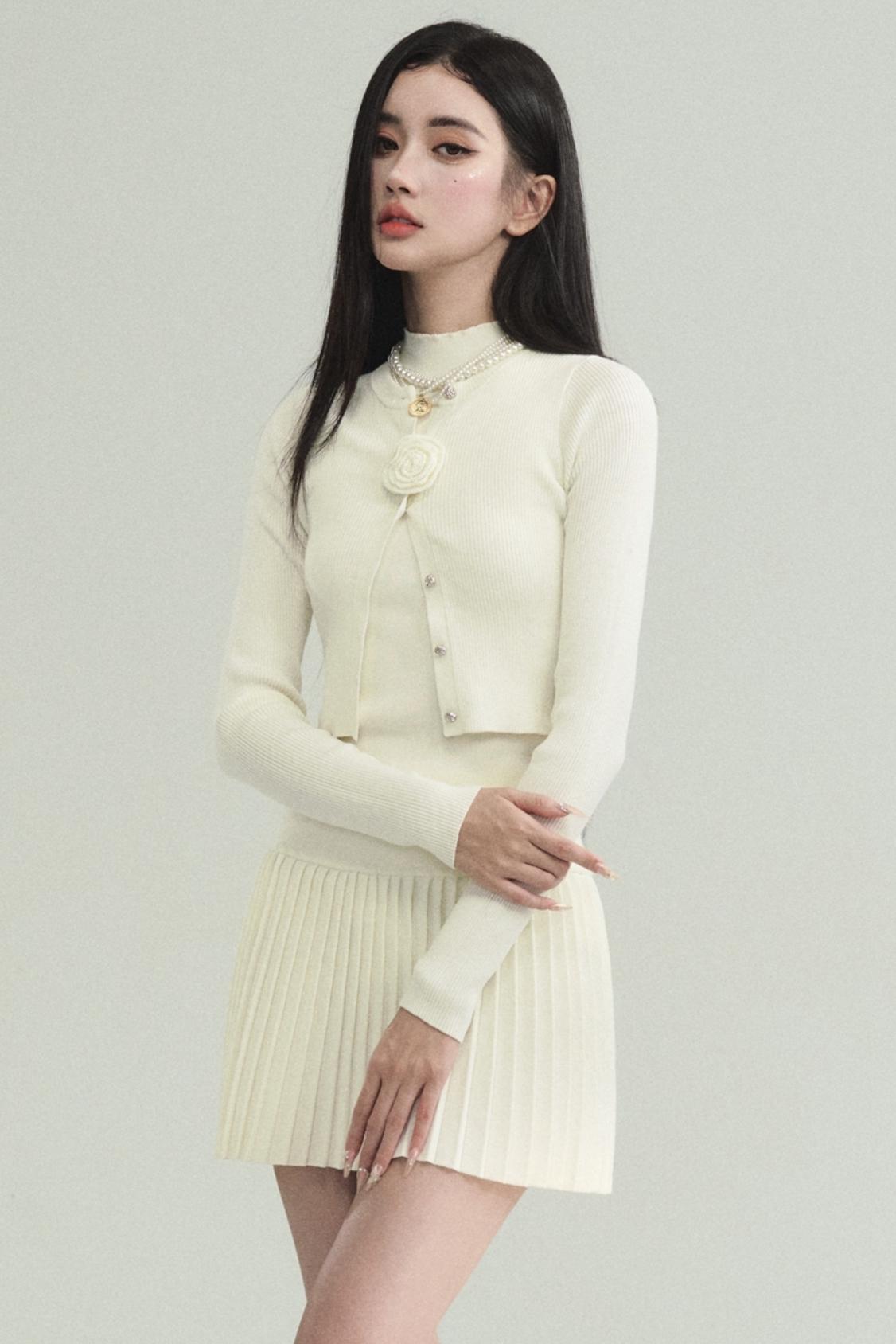 French Knitted Three-piece Set