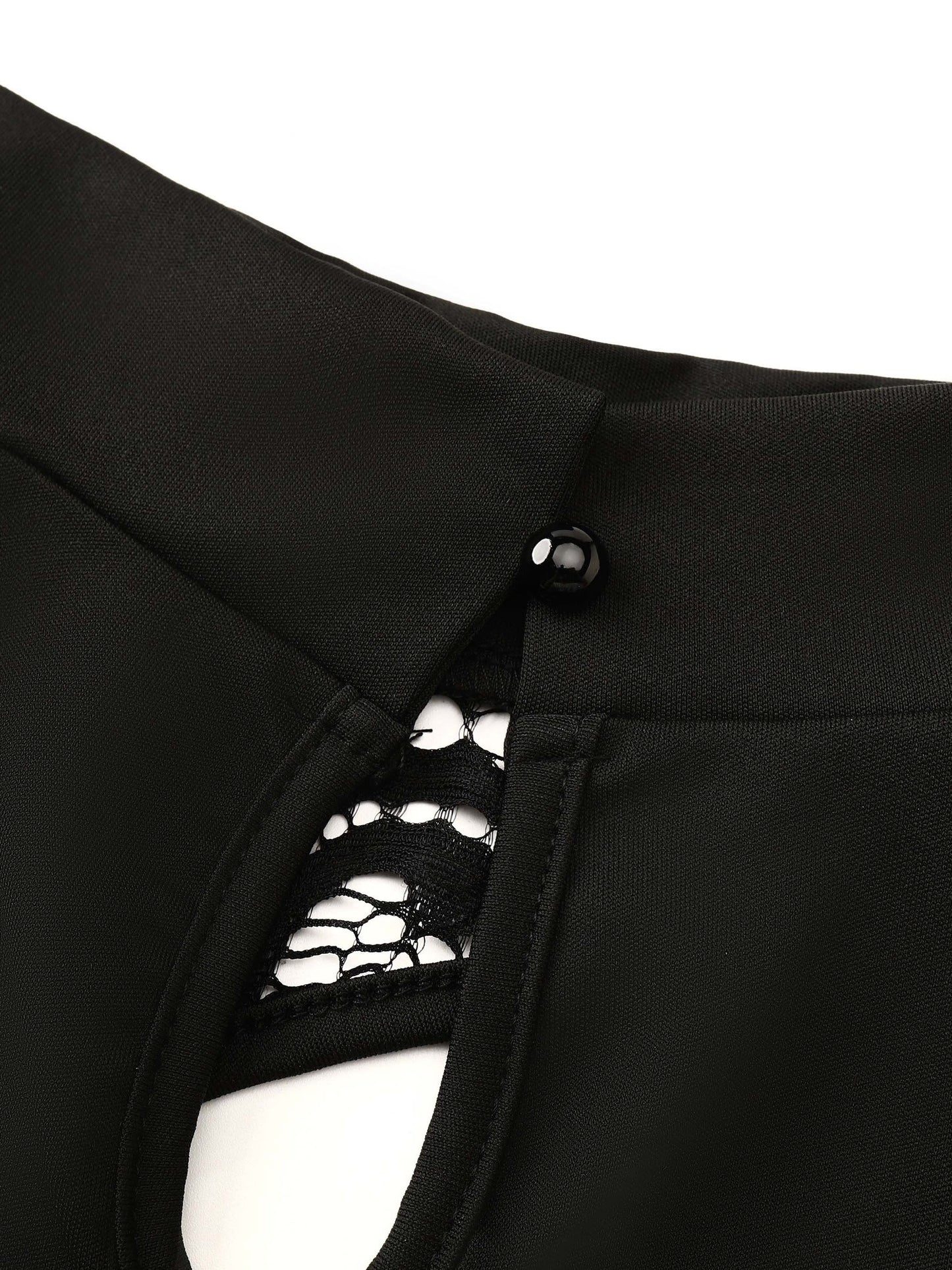 Cutout Lace Stitching T-shirt Rf6521