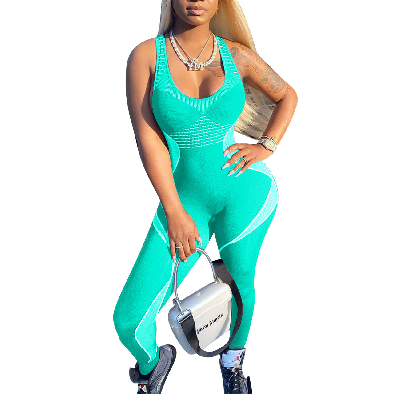 Clothing Fitness Sports Tight Jumpsuit