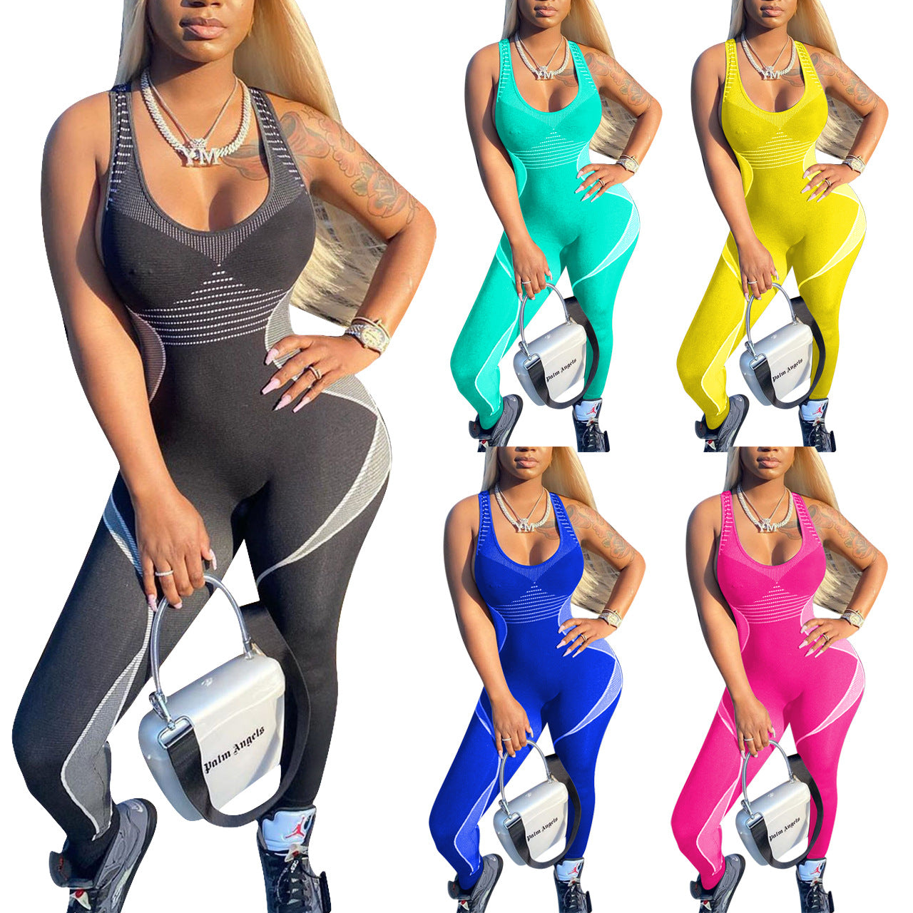 Clothing Fitness Sports Tight Jumpsuit