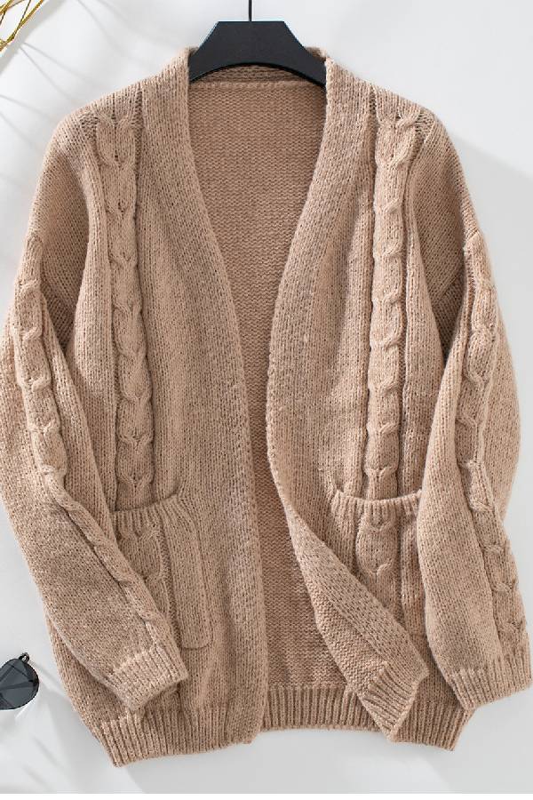 And Fashionable Long-sleeved Sweater Jacket