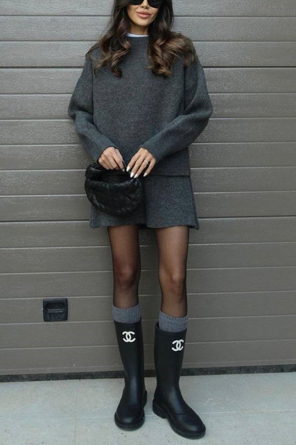 Knitted Two-piece Skirt