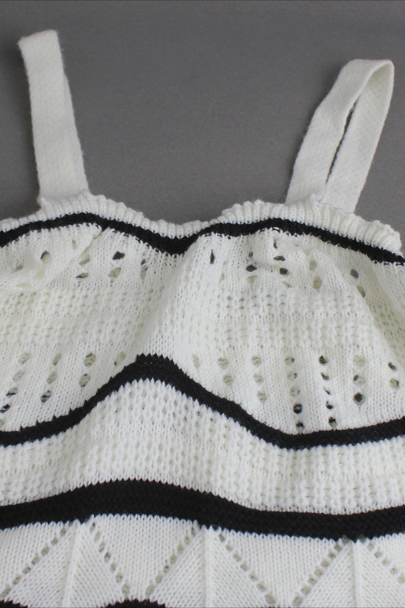 Knit Spaghetti Strap Split Sweater Dress