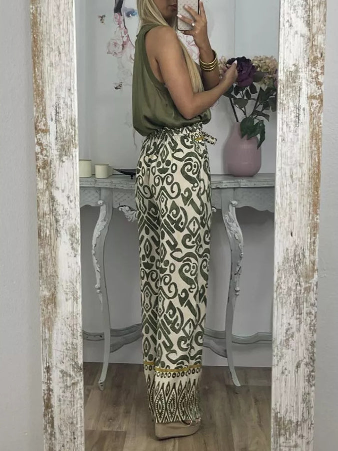 Geometric Printed Pants