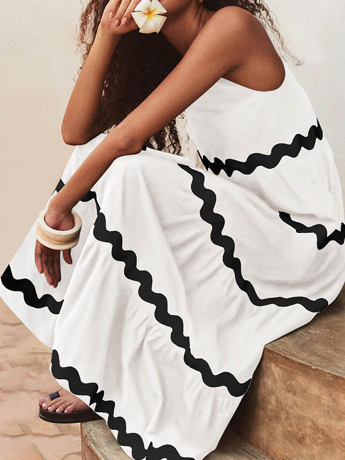 Sleeveless Top and Long Skirt